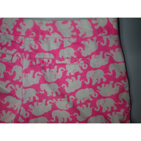 Lilly Pulitzer The Buttercup Short 00 Pink Elephant Scalloped Hem Women's Shorts - Picture 6 of 6